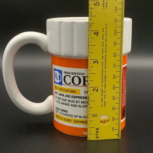 Pre scription Pill Bottle R X Coffee Mug Cup Big Mouth Toys - Picture 12 of 13